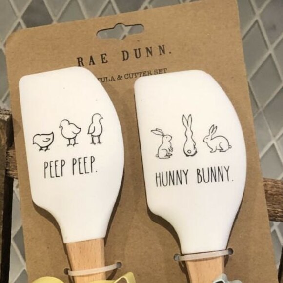 Rae Dunn Easter PEEP PEEP and HUNNY BUNNY Spatulas & Cookie Cutters Easter - Picture 2 of 3